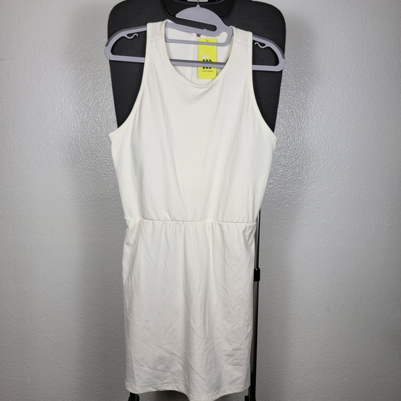 All In Motion Women's Knit Racerback Active Dress White Size L - Picture 1 of 6